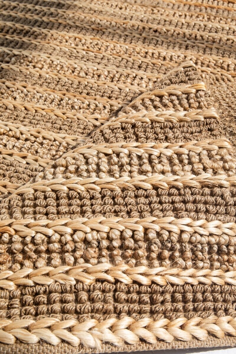 Natural Lines - Linear Jute Woven Rug (4 Sizes)