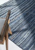 Azure Zigzag - Blue Woven Rug (5 Sizes)