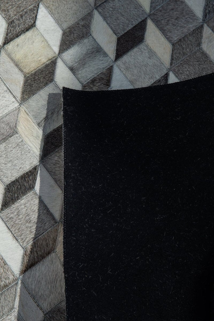 Chromatic Grey Horizon - Leather Rug (4 Sizes)
