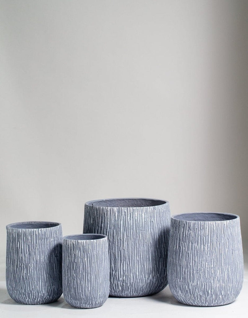 Grey Texture Ceramic Plant pot (4 Sizes) Homekode 