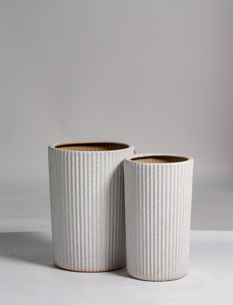 White Sand Patterns Ceramic Pot (3 Sizes Available) Homekode 48x40x40 CM 