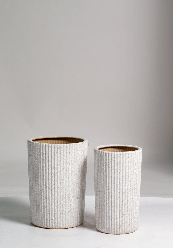 White Sand Patterns Ceramic Pot (3 Sizes Available) Homekode 