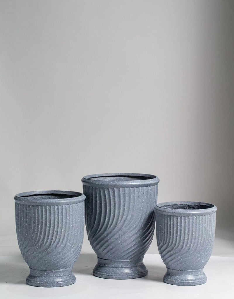 Dark Grey Ceramic Plant Pot (3 Sizes Available) Homekode 