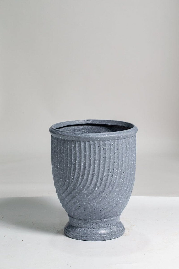 Dark Grey Ceramic Plant Pot (3 Sizes Available) Homekode 