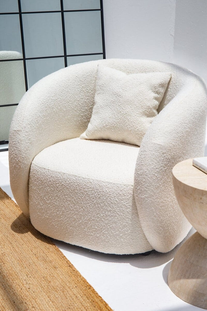 Boucle Lounge Sofa Chair Homekode 