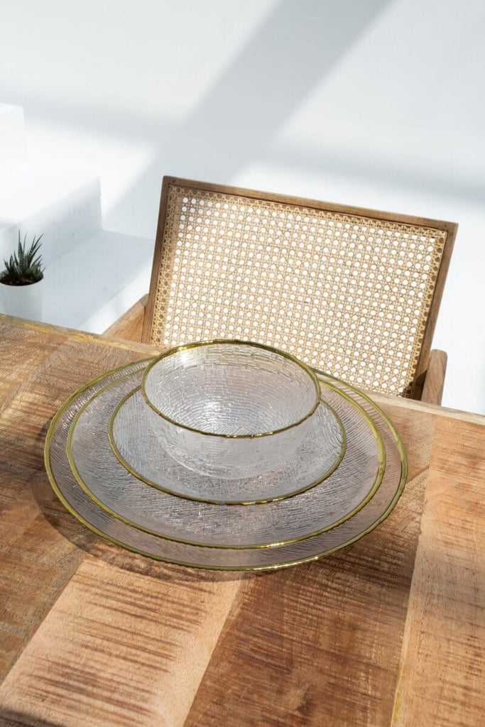 Crystal Glass Dish Dinnerware Set Homekode 