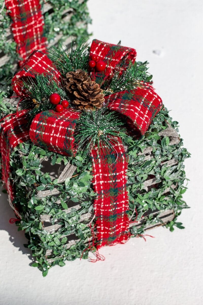 Set of 3 Light Up Green Present Boxes Homekode 