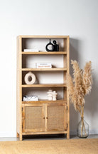 Evie Rattan Wooden Bookshelves Homekode 