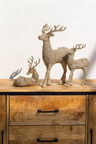 Bronze Sitting Sparkling Deer Decor Homekode 