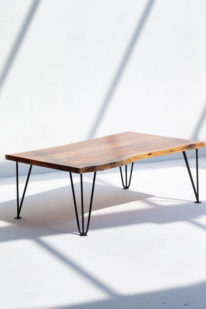 Acacia Wood Coffee Table (3 Sizes) Coffee Tables Homekode 120x75CM 4CM Pins