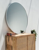 Silver Circular Round Wall Mirror