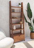 Dark Wooden Book Shelves Homekode 