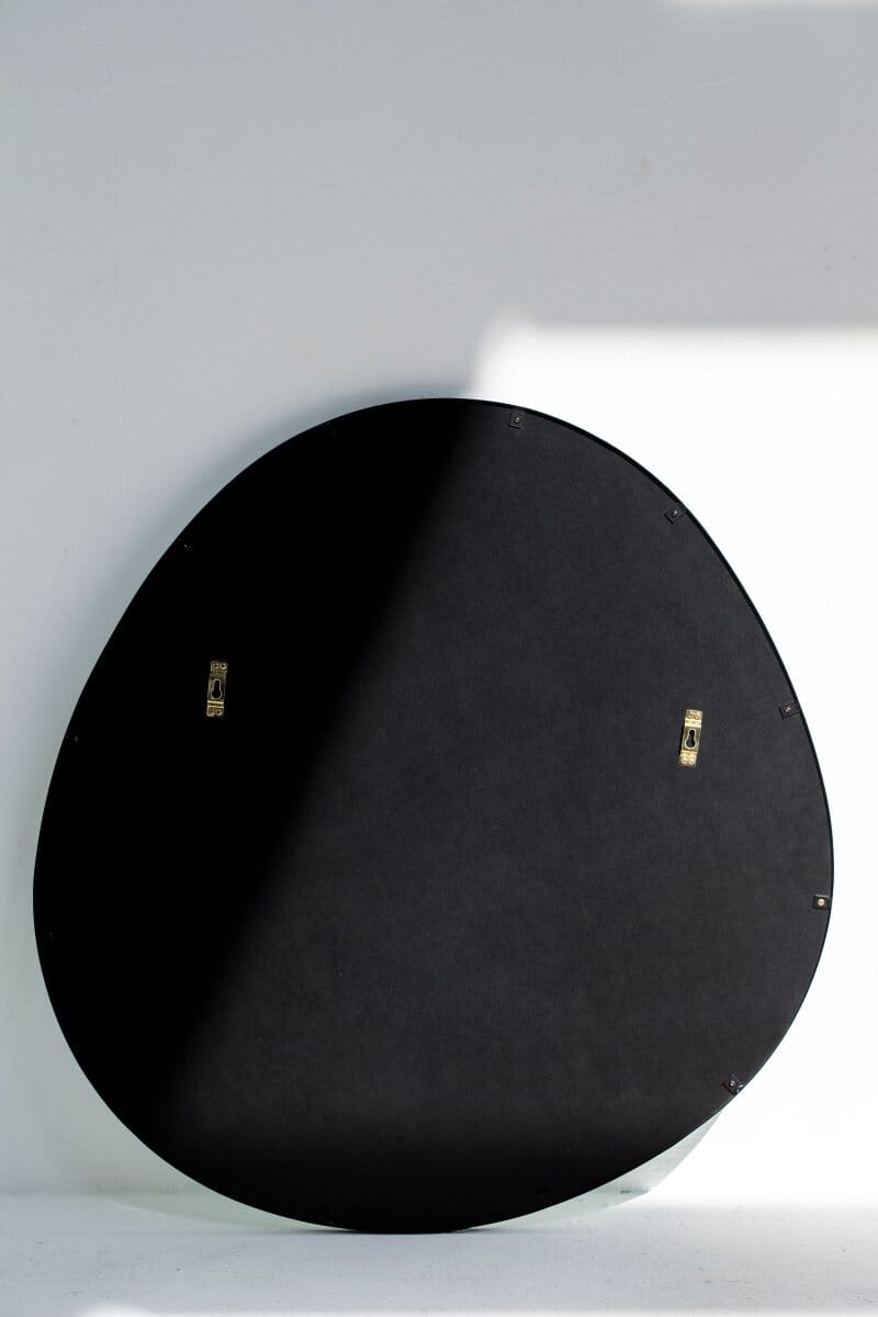 Sloane Irregular Round Black Fr Mirror Homekode 