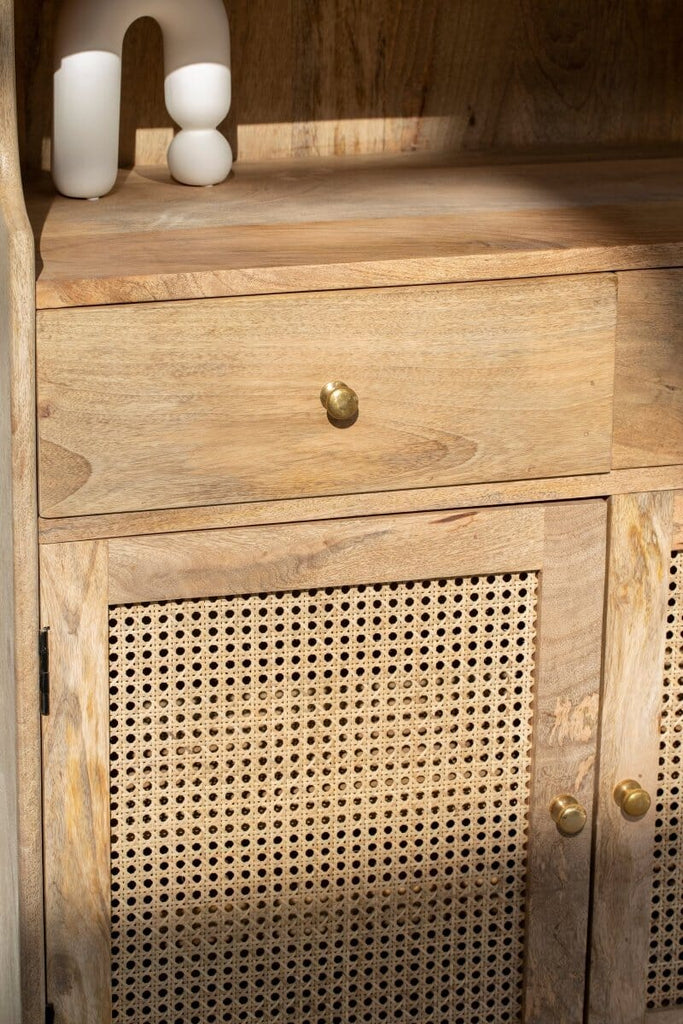 Barclay Rattan Display Cabinet Cabinets & Storage Homekode 