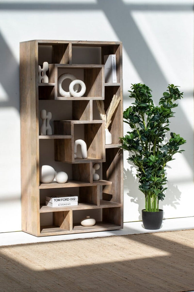 Galla Wooden Display Shelves Unit Bookcases & Standing Shelves Homekode 