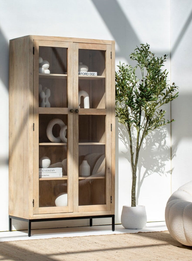 Herlin Wooden Display Cabinet Cabinets & Storage Homekode 