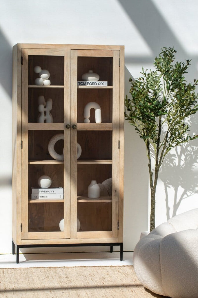 Herlin Wooden Display Cabinet Cabinets & Storage Homekode 