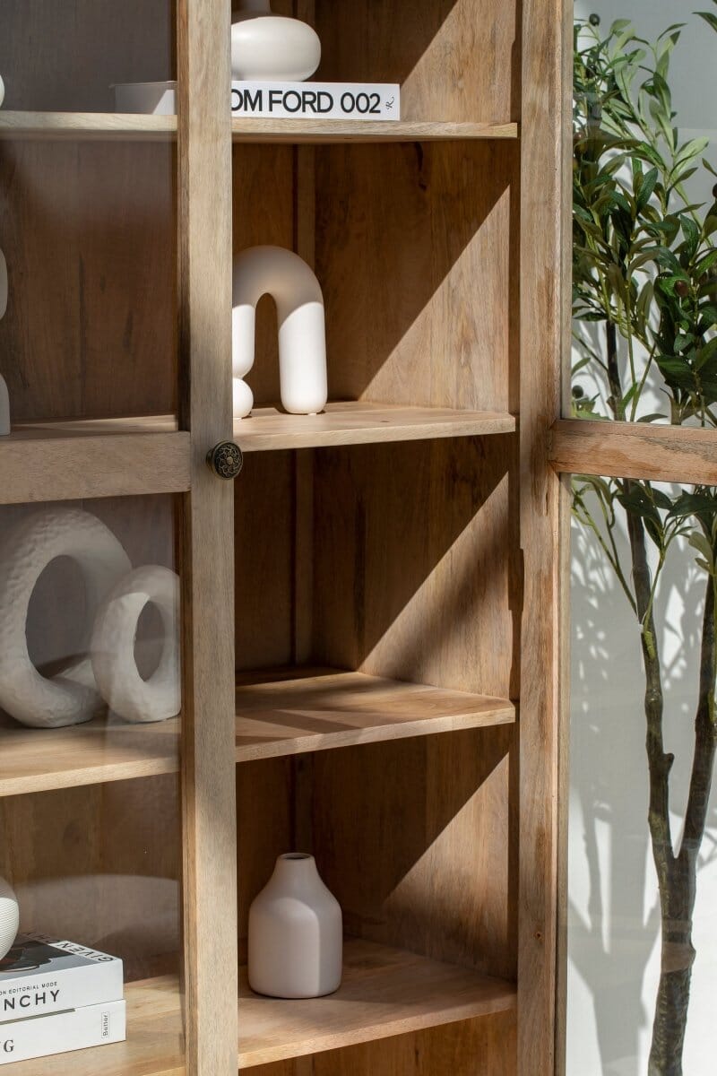 Herlin Wooden Display Cabinet Cabinets & Storage Homekode 