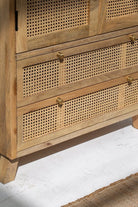 Aubrey Rattan Wooden Cabinet Cabinets & Storage Homekode 