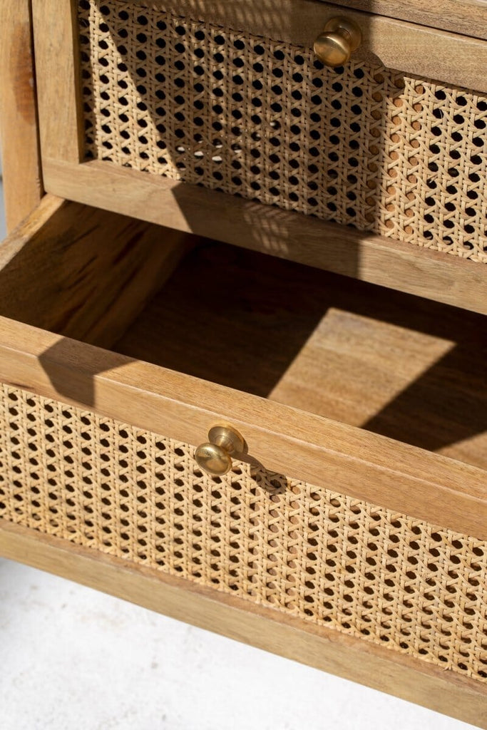 Aubrey Rattan Wooden Cabinet Cabinets & Storage Homekode 