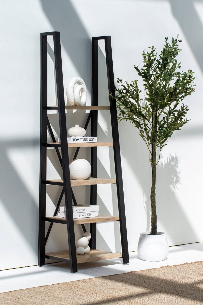 Reagan Industrial Ladder Display Shelves Unit (2 Sizes) Bookcases & Standing Shelves Homekode 