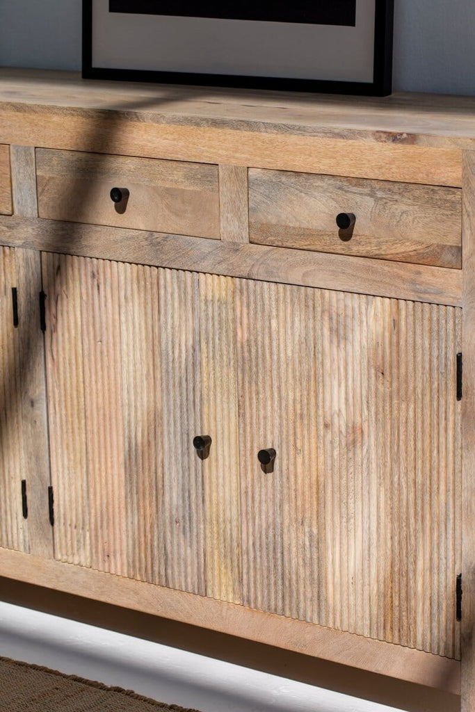 Ziyah Wooden Slat Door Sideboard Buffets & Sideboards Homekode 
