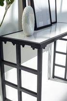 Avianna Black Modern Rectangular Console Table Homekode 