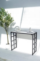 Avianna Black Modern Rectangular Console Table Homekode 