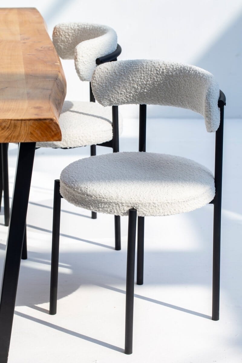 Lyla Boucle Dining Chair Homekode 