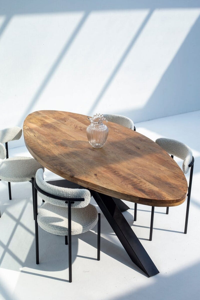 Harper Oval Top Mango Wood Dining Table ART 