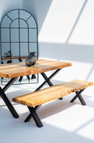 Acacia Wood Industrial Design Bench (4 Sizes)  