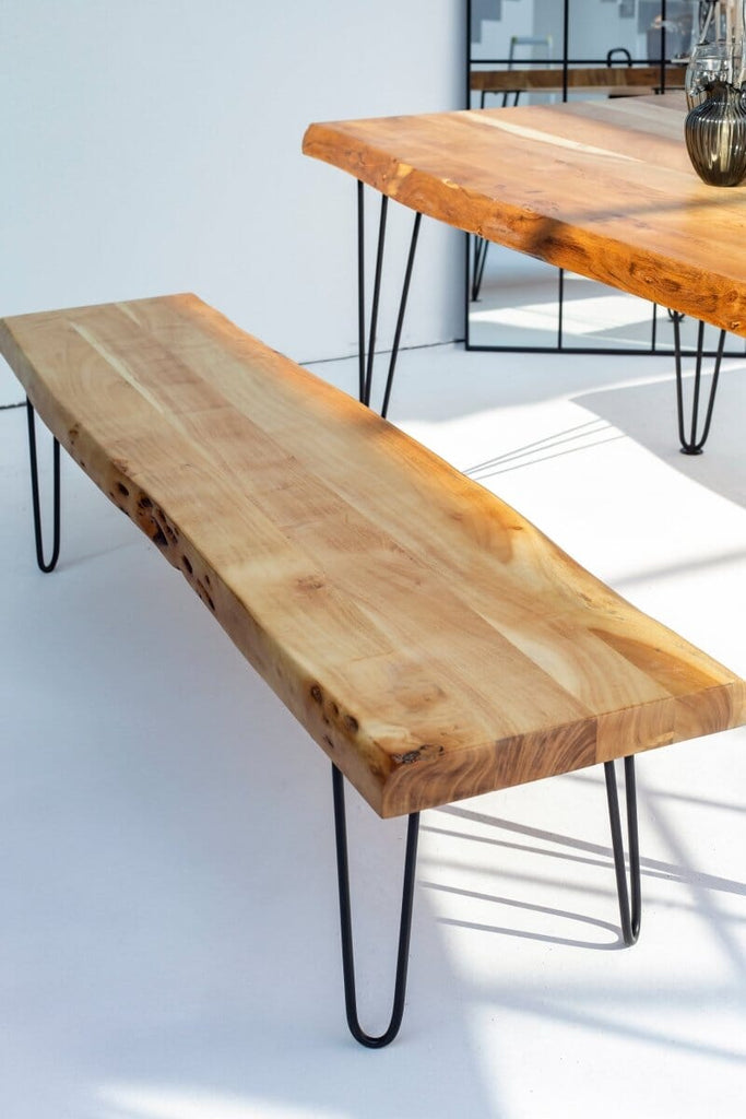 Acacia Wood Industrial Design Bench (4 Sizes) ART 