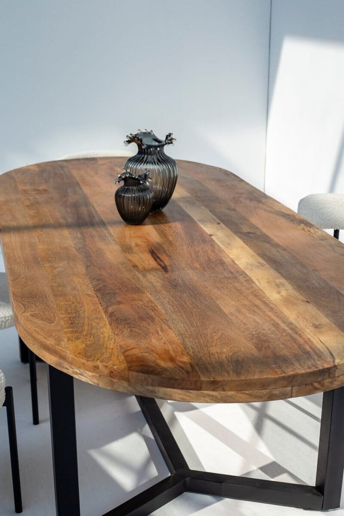 Hazel Oval Top Mango Wood Dining Table ART 