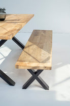 Mango Wood Industrial Design Bench (4 Sizes)  