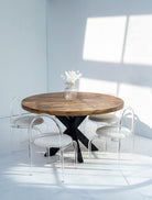 Round Mango Wood Dining Table (3 Sizes) ART 