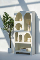 Vilnius White Painted Shelf Unit Bookcases & Standing Shelves Homekode 