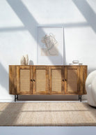 Valletta 4-Rattan Doors Sideboard Buffets & Sideboards Homekode 