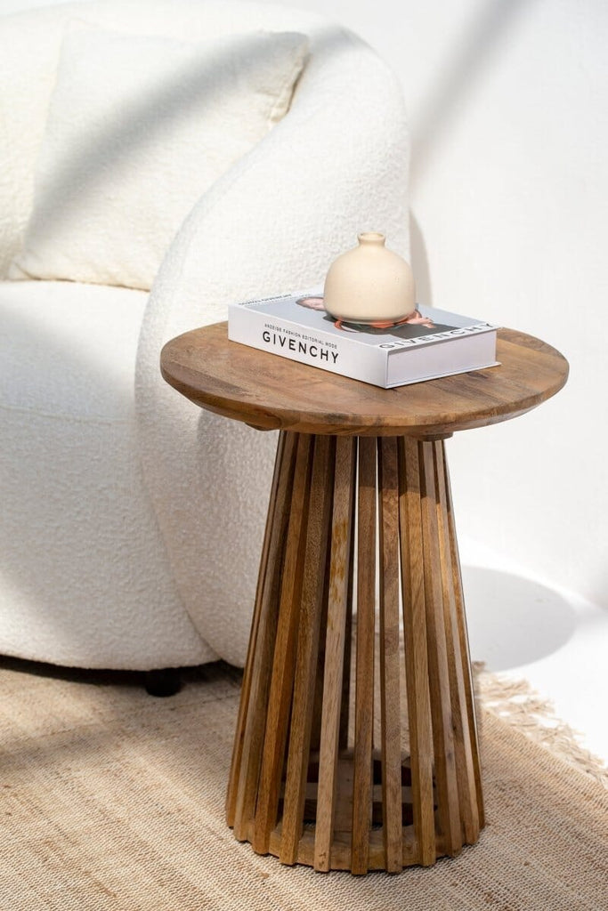 Kinley Wooden Round Side Table Homekode 