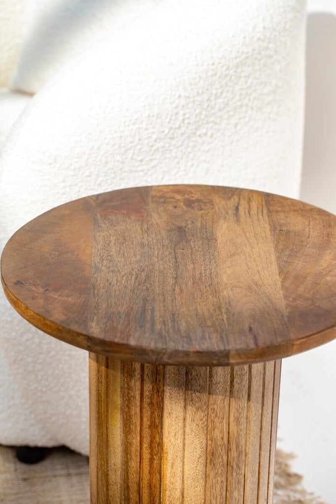 Harmony Wooden Round Side Table Homekode 