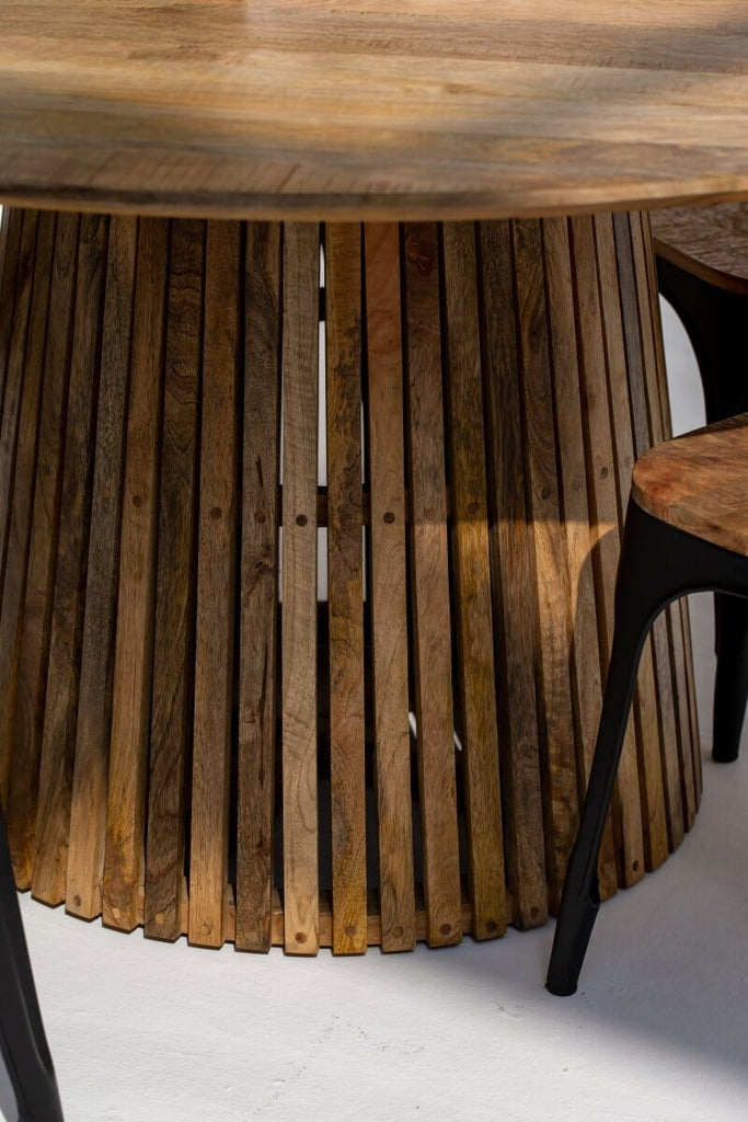 Kinley Round Wood Coffee Table Coffee Tables Homekode 