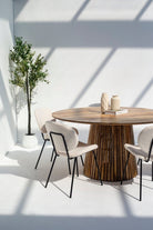 Kinley Round Wood Dining Table Homekode 