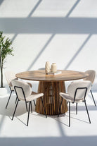 Kinley Round Wood Dining Table Homekode 