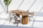 Emory Round Legs Long Wood Dining Table Coffee Tables Homekode 