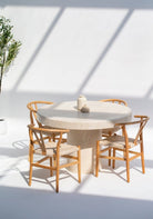 Crema Marble Round Dining Table (4 Sizes) 