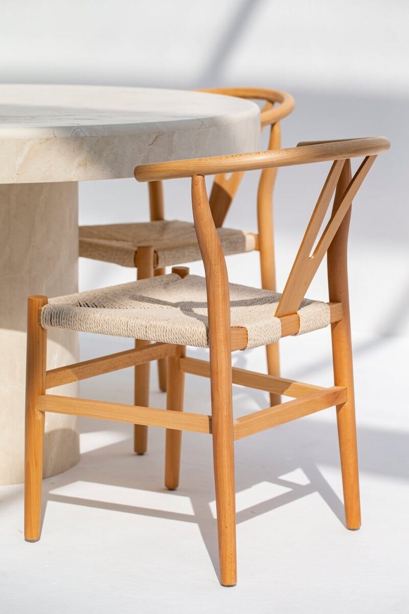 Beatrice Wood & Rope Dining Chair Chairs Homekode 