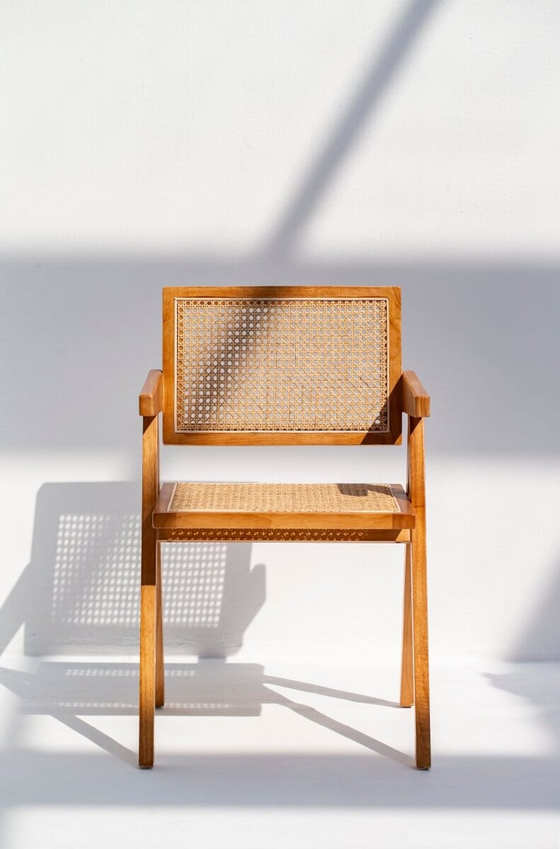 Matilda Wood & Rattan Dining Chair Chairs Homekode 