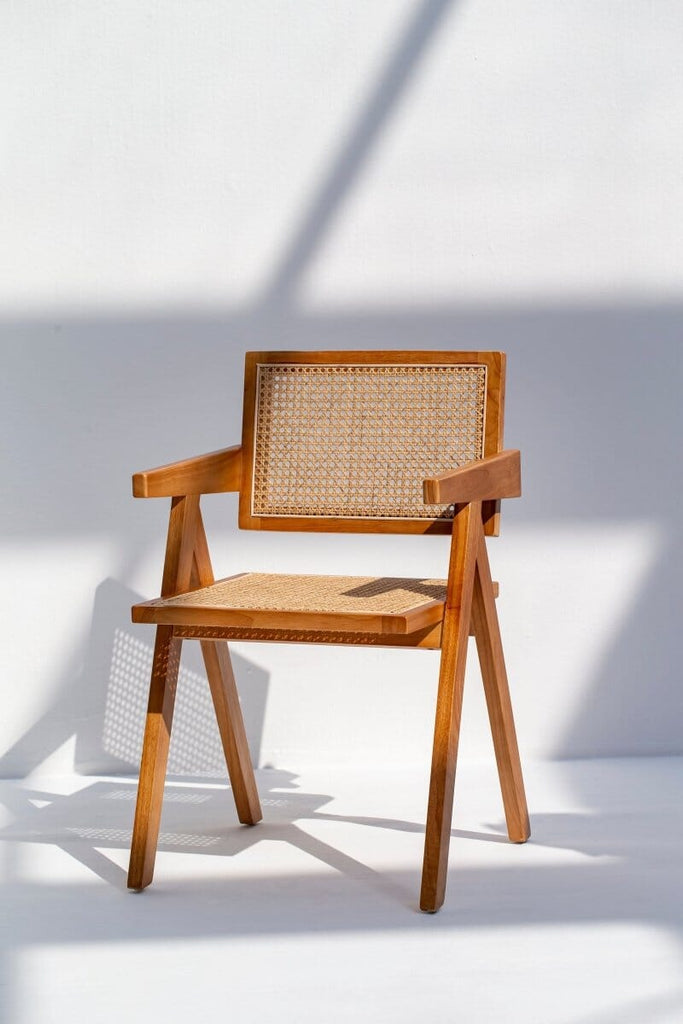 Matilda Wood & Rattan Dining Chair Chairs Homekode 
