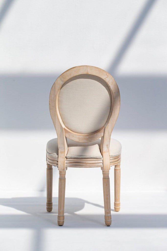 Vicky Wood Dining Chair with Off White Seating Chairs Homekode 