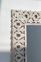 Ornate White Painted Wood Mirror Mirrors 