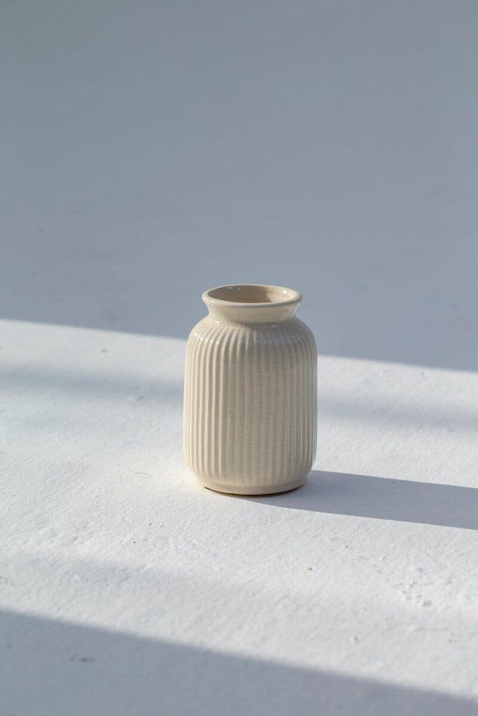 Creamy Round Ceramic Vase (2 Sizes)